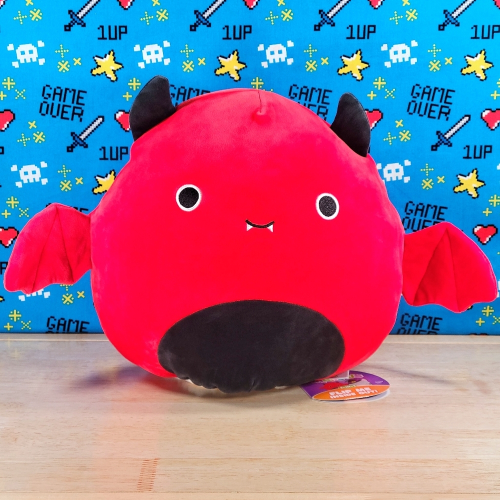 Squishmallow Dante the Bat & Tally the Cat 12" Halloween Flipamallow Plush NWT